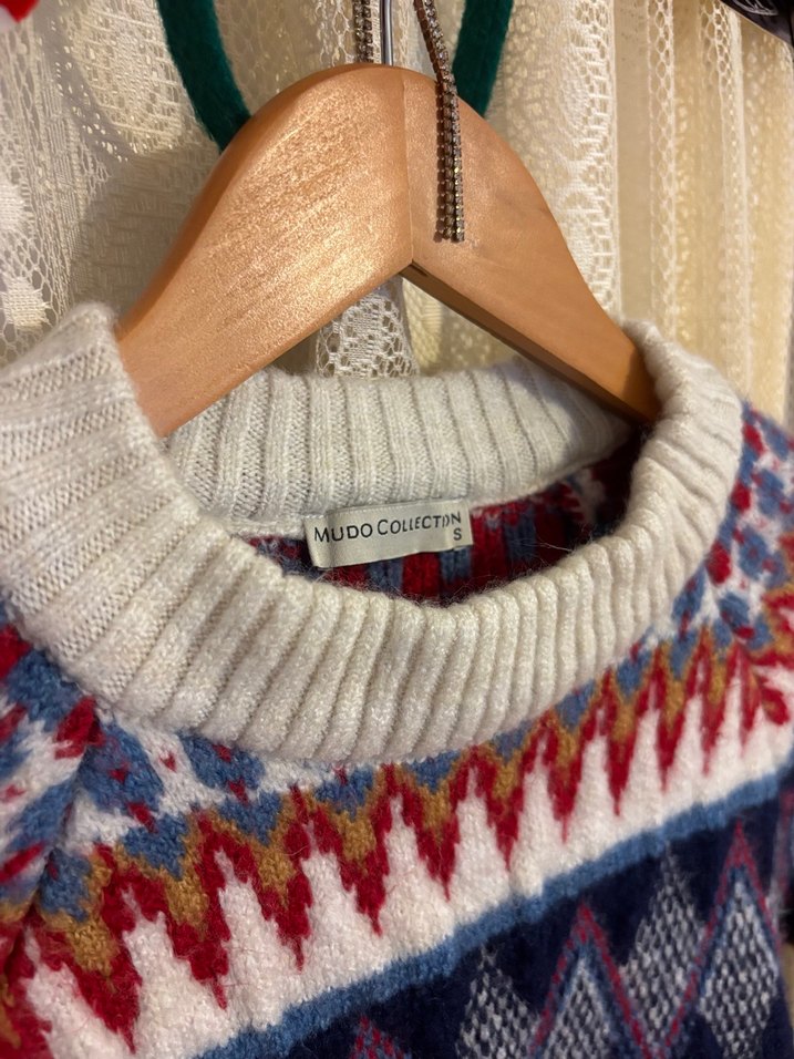 XS Bohem Örgü Kadın Kazak - Görsel 4