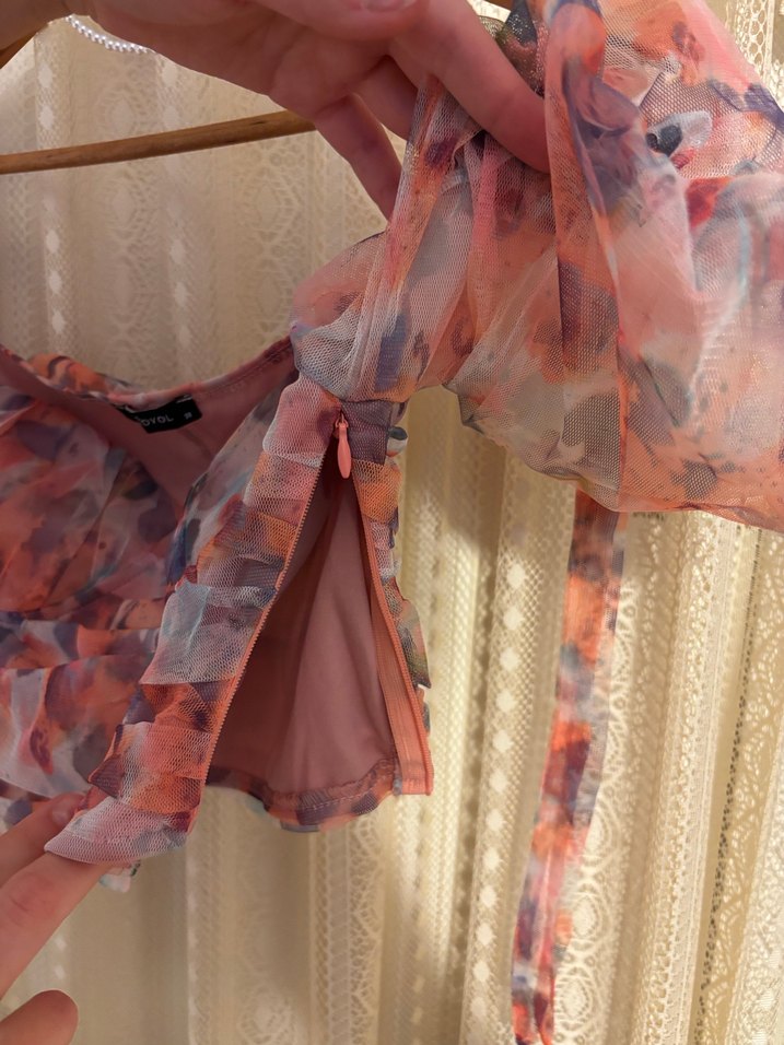 Bohem Çok Renkli Straplez Crop - Görsel 4