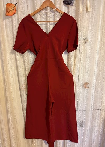 Kiremit Rengi Kadın Tulum - Görsel 4