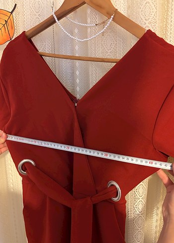 Kiremit Rengi Kadın Tulum - Görsel 6