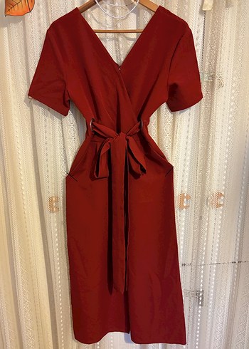 Kiremit Rengi Kadın Tulum - Görsel 2