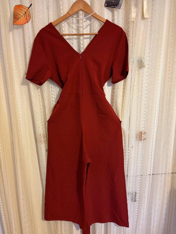 Kiremit Rengi Kadın Tulum - Görsel 4