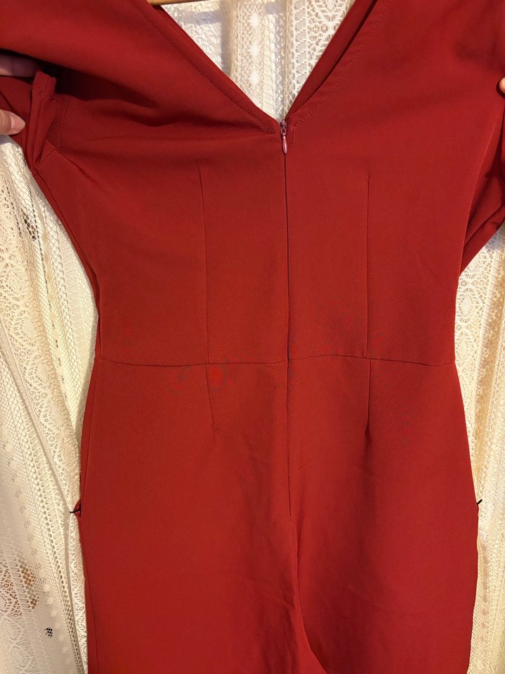 Kiremit Rengi Kadın Tulum - Görsel 5