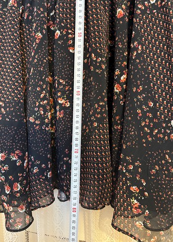 Siyah Bohem Midi Elbise - Görsel 9