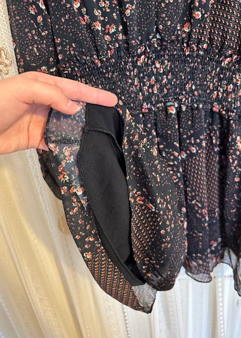 Siyah Bohem Midi Elbise - Görsel 7