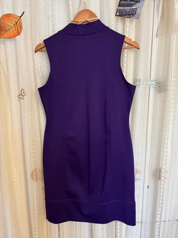 Mor Kolsuz Midi Elbise - Görsel 3