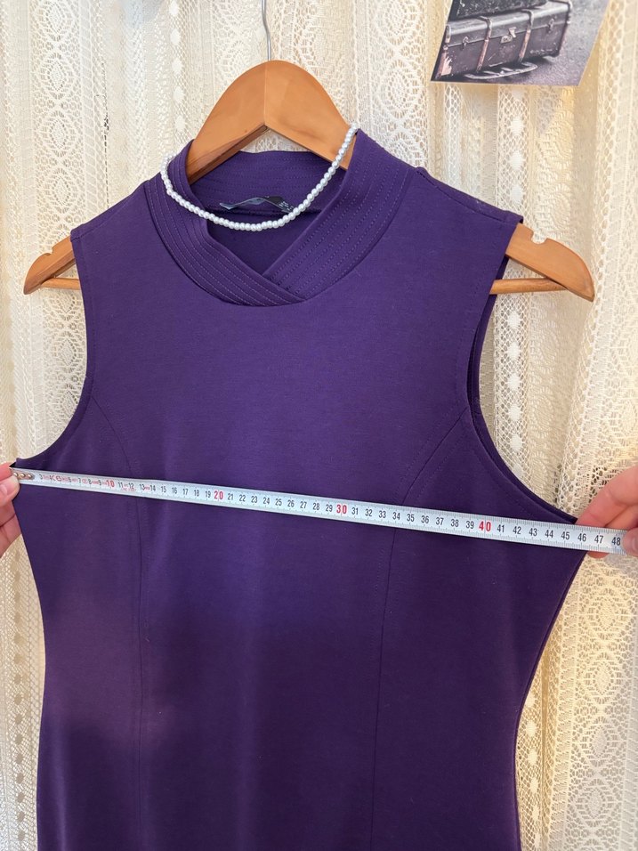 Mor Kolsuz Midi Elbise - Görsel 4