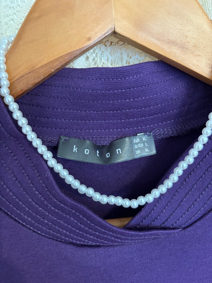 Mor Kolsuz Midi Elbise - Görsel 2