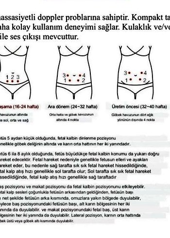 Bebek Dinleme Cihazı Beyaz-Gri - Görsel 5
