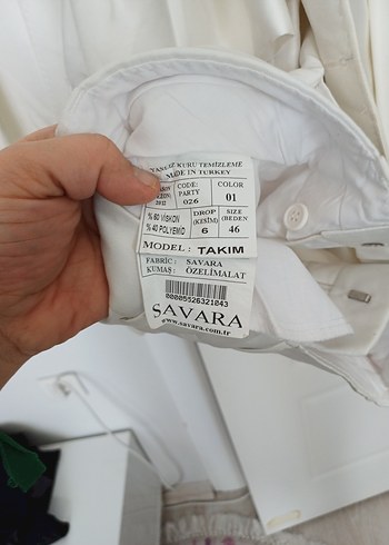 Beyaz Erkek Takım Elbise, Normal Boy, Düğmeli - Görsel 6