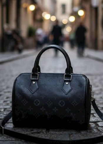 Klasik Siyah Deri Kadın El Çantası - Görsel 4