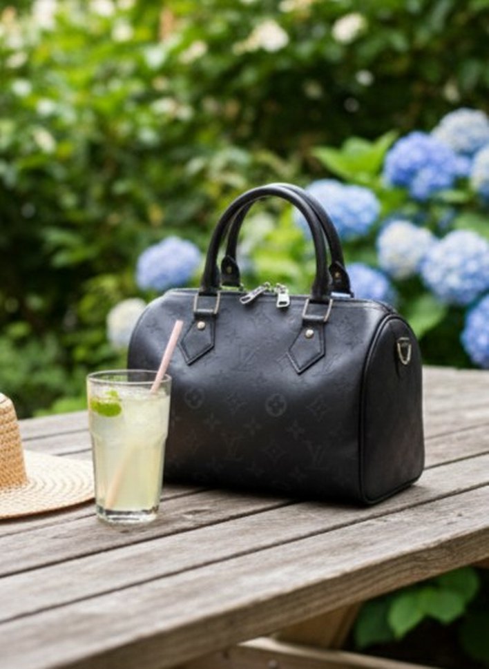 Klasik Siyah Deri Kadın El Çantası - Görsel 3