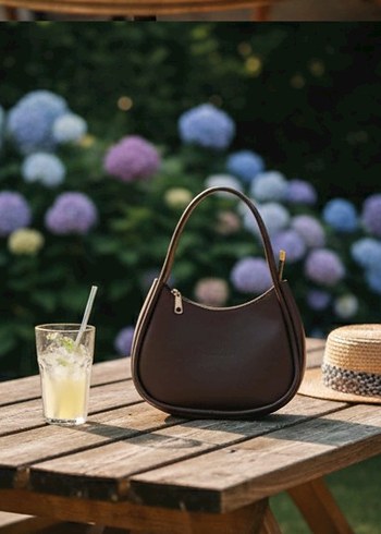 Kahverengi Deri Kadın Çanta - Görsel 3