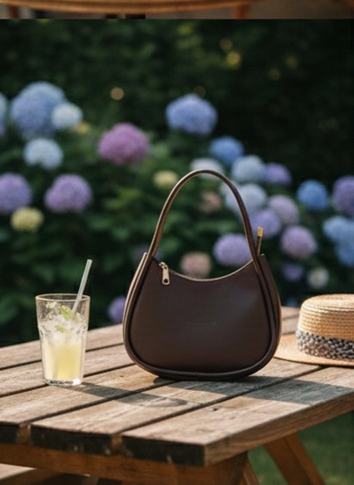 Kahverengi Deri Kadın Çanta - Görsel 3