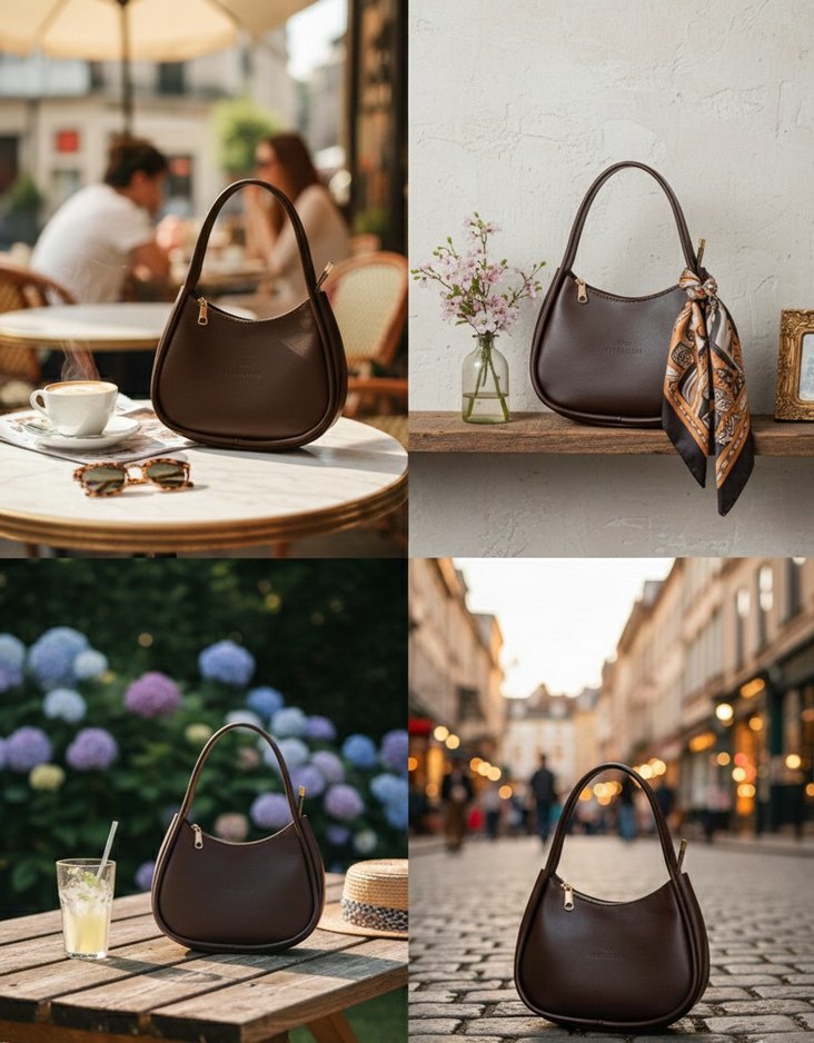 Kahverengi Deri Kadın Çanta - Görsel 5