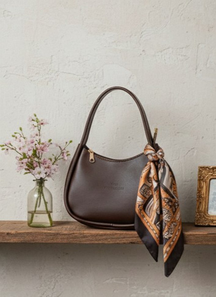 Kahverengi Deri Kadın Çanta - Görsel 2