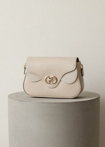 Krem Deri Minimalist Kadın Çanta - Görsel 2