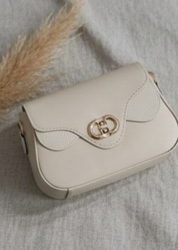 Krem Deri Minimalist Kadın Çanta - Görsel 3