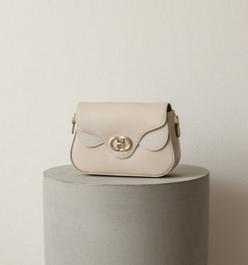 Krem Deri Minimalist Kadın Çanta - Görsel 2
