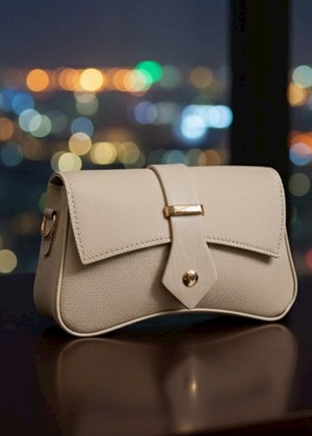 Bej Deri Tokalı Kadın Çanta - Görsel 3