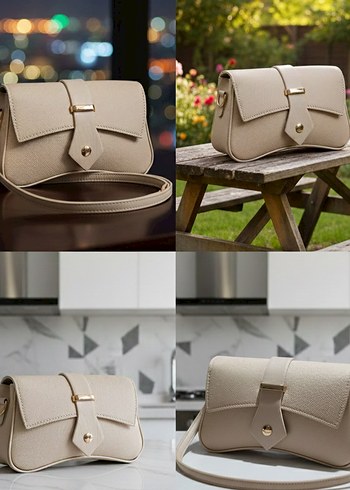 Bej Deri Tokalı Kadın Çanta - Görsel 4