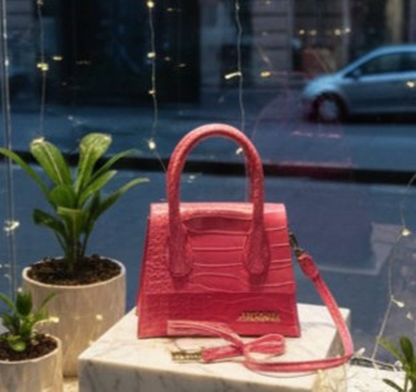 Pembe Deri Yılan Desenli Kadın Çanta - Görsel 5