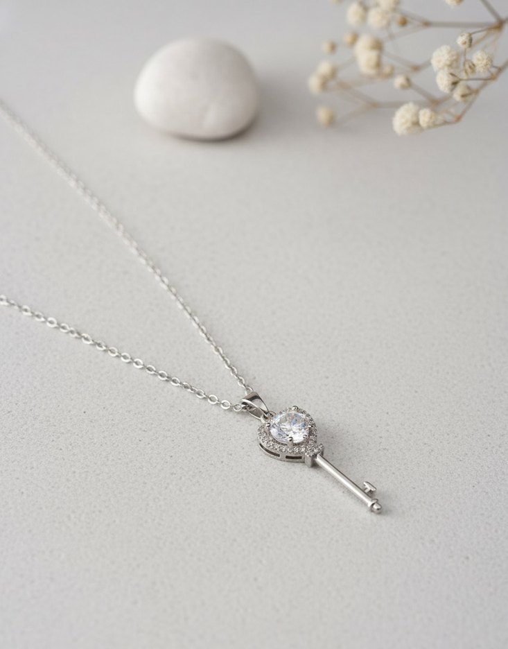 Renkli Taşlı Modern Klasik Kadın Kolye - Görsel 3