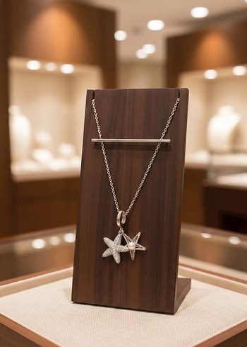 Mini İşlemeli Boncuklu Kadın Kolye - Görsel 2