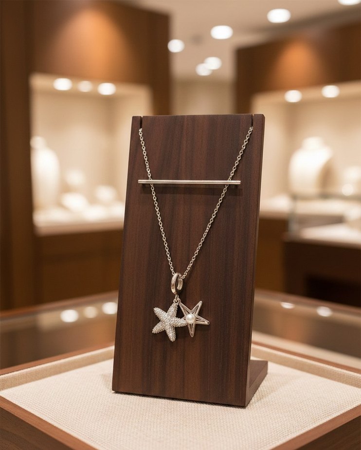 Mini İşlemeli Boncuklu Kadın Kolye - Görsel 2