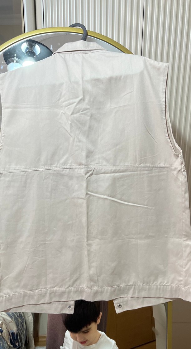 Bej Düğmeli Kolsuz Kadın Yelek - Görsel 3