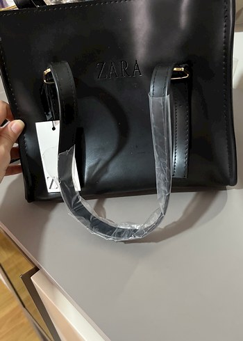Zara Siyah Deri Kadın Çanta - Görsel 2