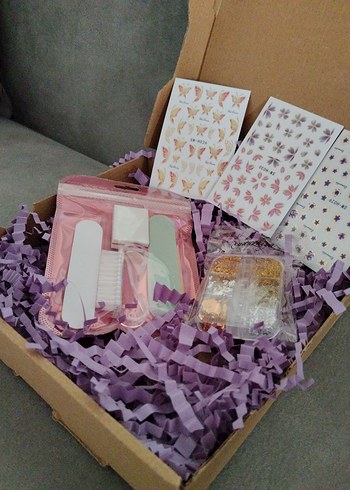 Mor Pastel Tırnak Süslemeleri Seti - Görsel 2