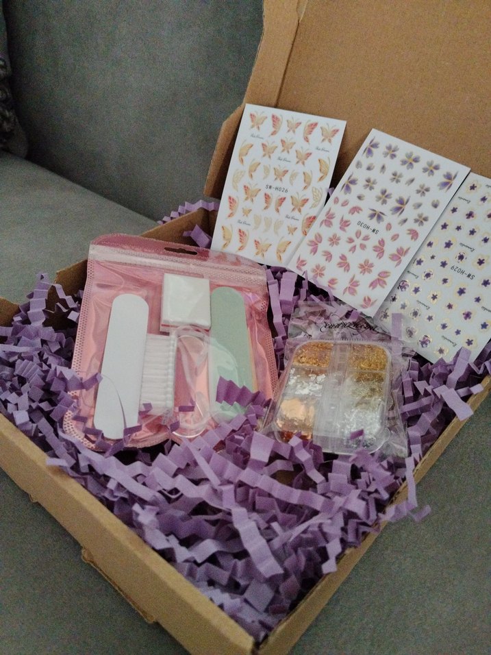 Mor Pastel Tırnak Süslemeleri Seti - Görsel 2