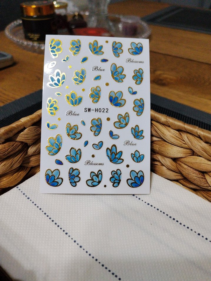 Koyu Mavi Tırnak Süslemeleri Seti - Görsel 2