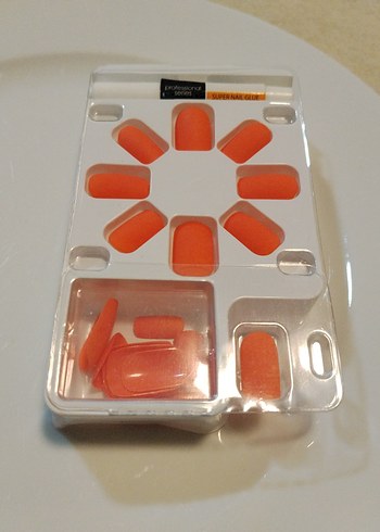 Nascita Turuncu Kare Tırnak Süsleri - Görsel 2