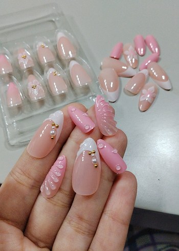 Pastel Pembe Tırnak Süslemeleri - Görsel 2