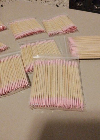 100Tırnak Çubukları - Çift Uçlu Pembe Temizlik Çubukları - Görsel 2