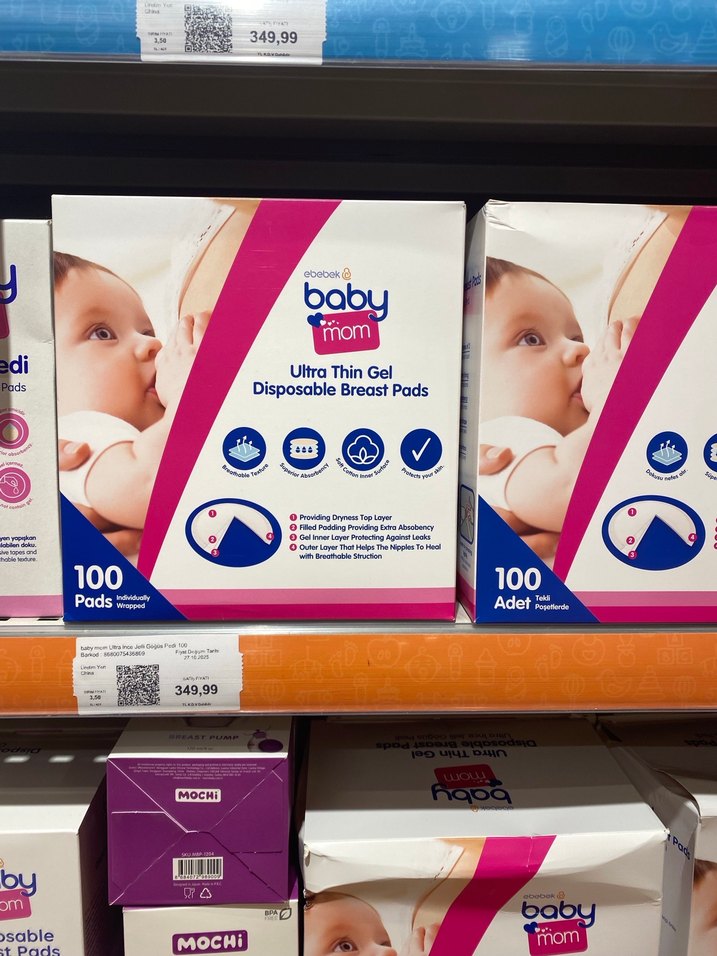 Baby Mom Ultra İnce Jelli Göğüs Pedi 100'lü - Görsel 2