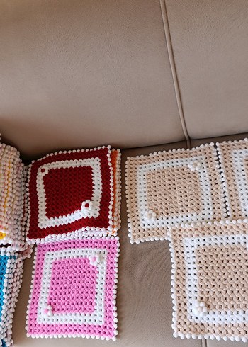 Renkli Örgü Banyo lif ve ipleri - Görsel 3