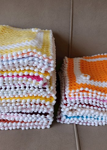 Renkli Örgü Banyo lif ve ipleri - Görsel 18