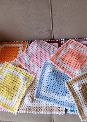 Renkli Örgü Banyo lif ve ipleri - Görsel 8