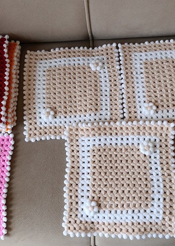 Renkli Örgü Banyo lif ve ipleri - Görsel 15