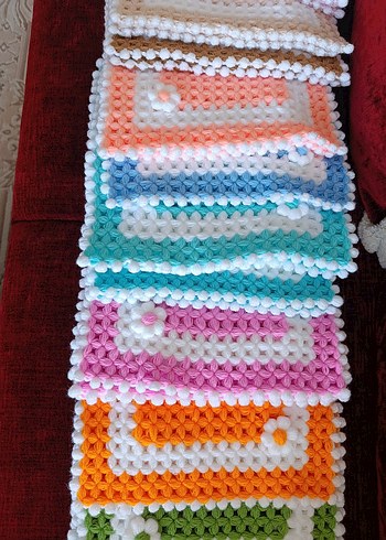 70 adet Renkli Örgü Banyo Süngeri Seti lif - Görsel 14