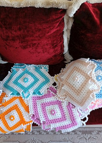 70 adet Renkli Örgü Banyo Süngeri Seti lif - Görsel 10