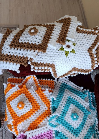 70 adet Renkli Örgü Banyo Süngeri Seti lif - Görsel 9