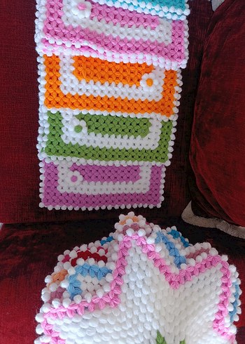 70 adet Renkli Örgü Banyo Süngeri Seti lif - Görsel 12