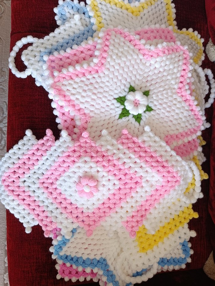 70 adet Renkli Örgü Banyo Süngeri Seti lif - Görsel 3