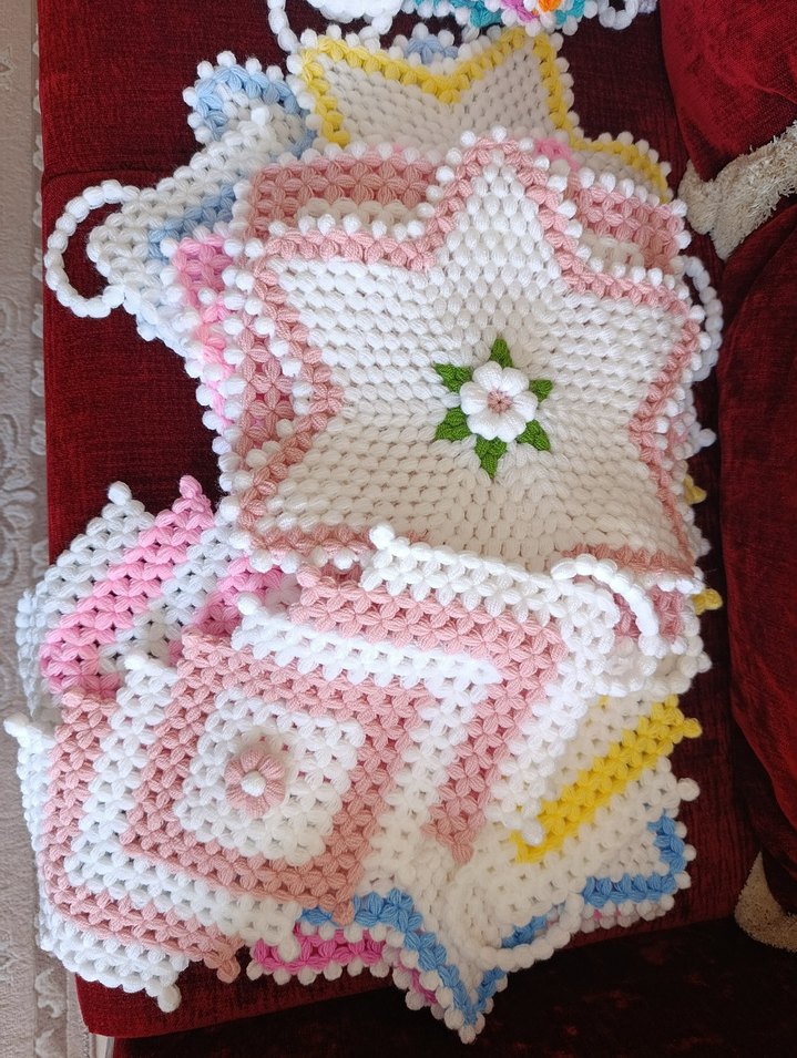 70 adet Renkli Örgü Banyo Süngeri Seti lif - Görsel 5