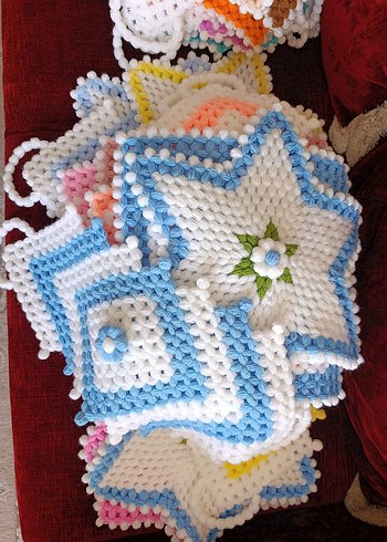 lif Takımı Renkli Yıldız ve Kare Tasarımlı Banyo Kesesi - Görsel 5