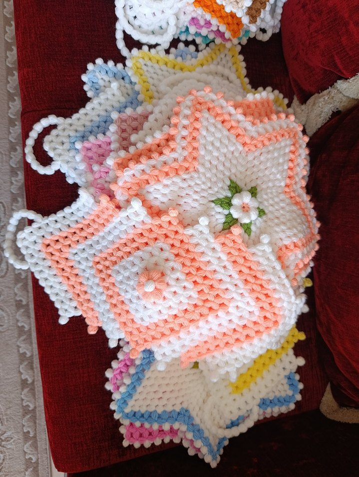 lif Takımı Renkli Yıldız ve Kare Tasarımlı Banyo Kesesi - Görsel 3